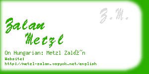 zalan metzl business card